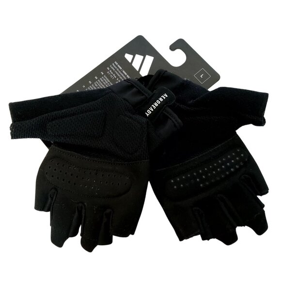 Adidas Fingerless Training Gloves L Black SIZE L - Picture 3 of 3